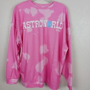 Astroworld Pink Tye Dye Shirt Large